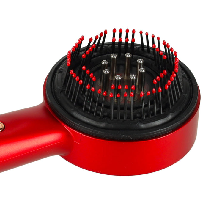 Hovedmassagebørste massager hårpleje rød lys olie applikator USB