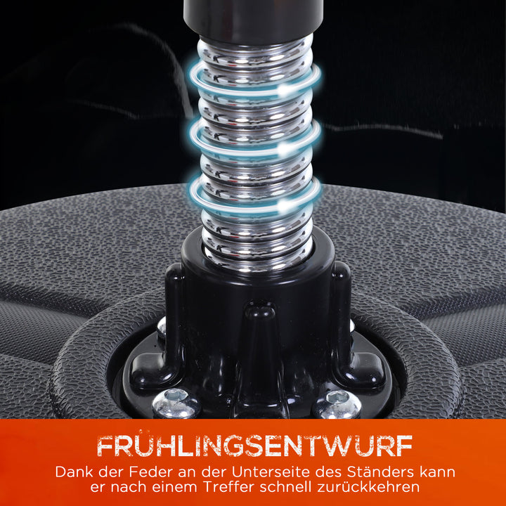 Bokseboldsæt stående boksetræningssæt 136-154 cm højdejusterbart med 1 par handsker velegnet til professionelle og begyndere sort