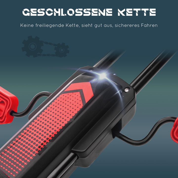 Børne gokart med pedaler og justerbart sæde, indendørs og udendørs, fra 5 år, rød og sort, 121 x 58 x 61 cm