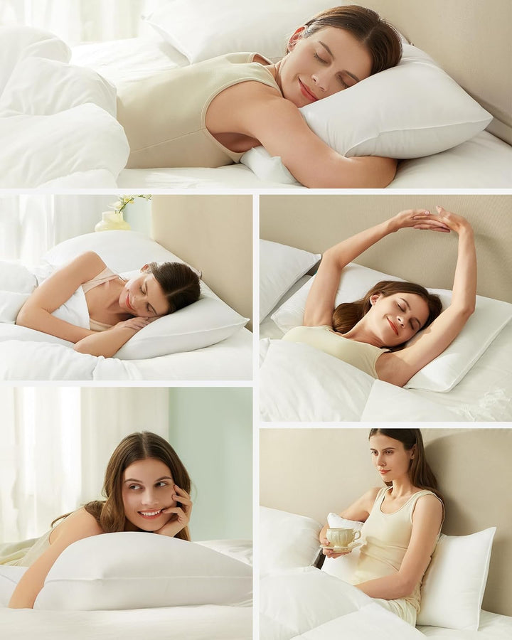 Sæt med 2 puder, hver med mål 40 x 80 cm og 800 g fyldning