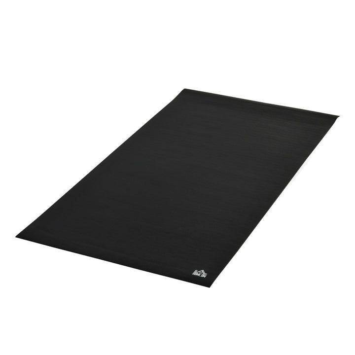 Skridsikker gulvmåtte til fitnessudstyr, 6 mm tyk, 80 x 90 cm, sort