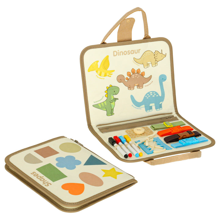 Sensorisk sensorisk Montessori manipulationsbræt dinosaur-etui