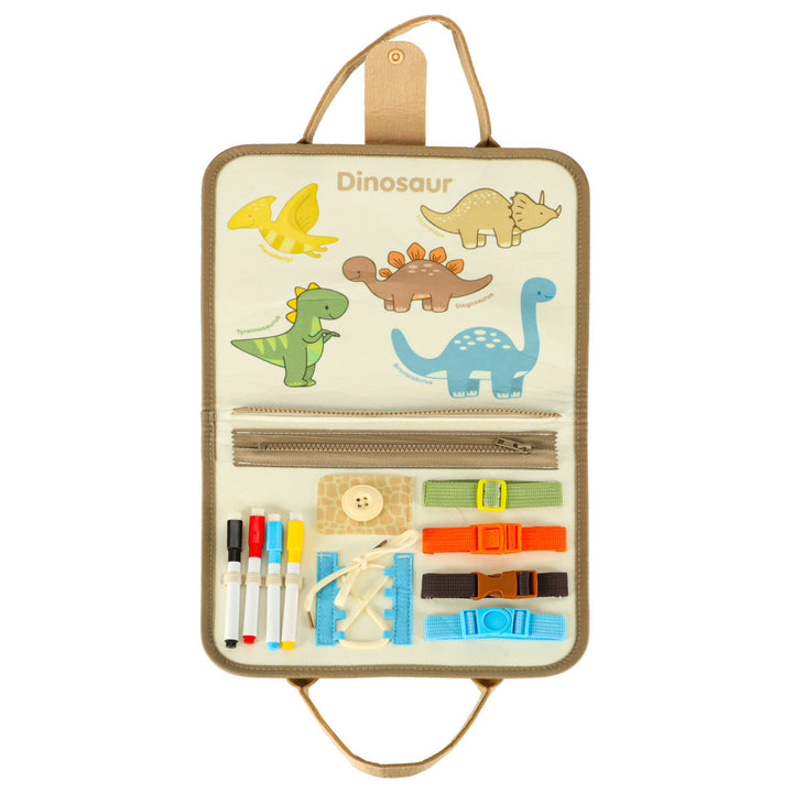 Sensorisk sensorisk Montessori manipulationsbræt dinosaur-etui