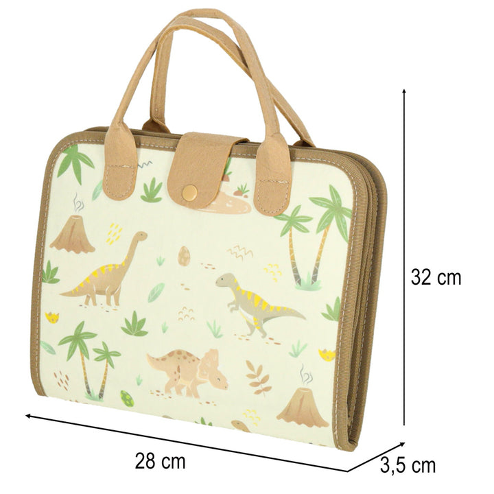 Sensorisk sensorisk Montessori manipulationsbræt dinosaur-etui