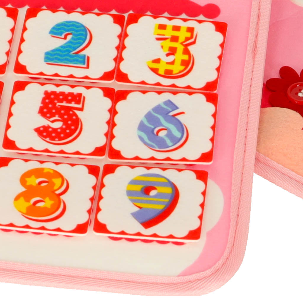 Sensorisk sensorisk Montessori manipulerende bræt rygsæketui pink