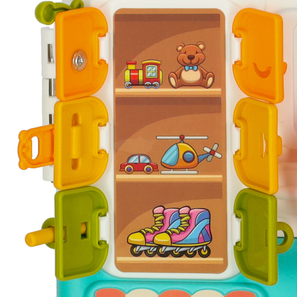 Sensorisk montessori manipulationsbræt montessori etui knopper bamse XXL lys lyd