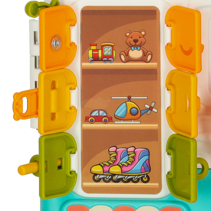 Sensorisk montessori manipulationsbræt montessori etui knopper bamse XXL lys lyd