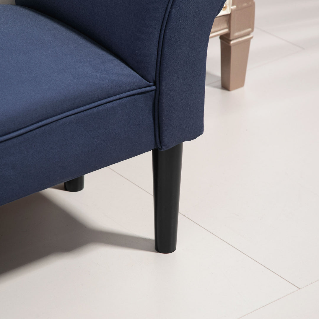 Polstret bænk til soveværelse og entré, bæreevne op til 130 kg, 102 x 36 x 51 cm, blå