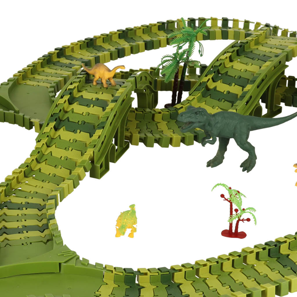 Racerbane dinosaurer biler 240 elementer
