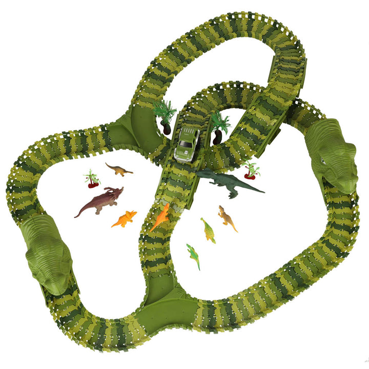 Racerbane dinosaurer biler 240 elementer