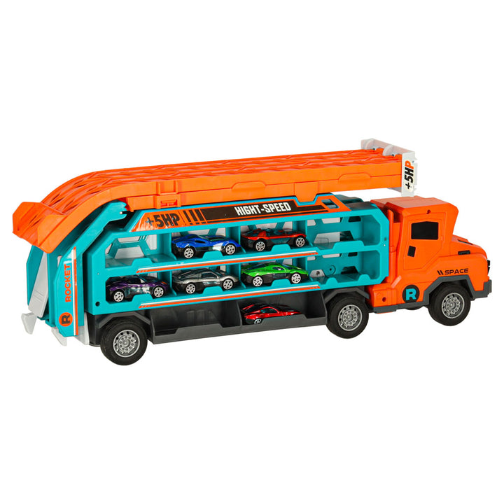 Campingvogn med racerbanerutschebane 6el orange