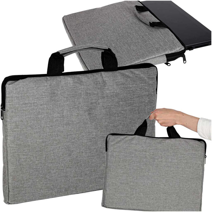 Laptoptaske 15,6 tommer etui cover dokumentmappe dame herre grå