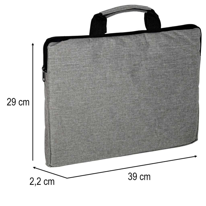 Laptoptaske 15,6 tommer etui cover dokumentmappe dame herre grå