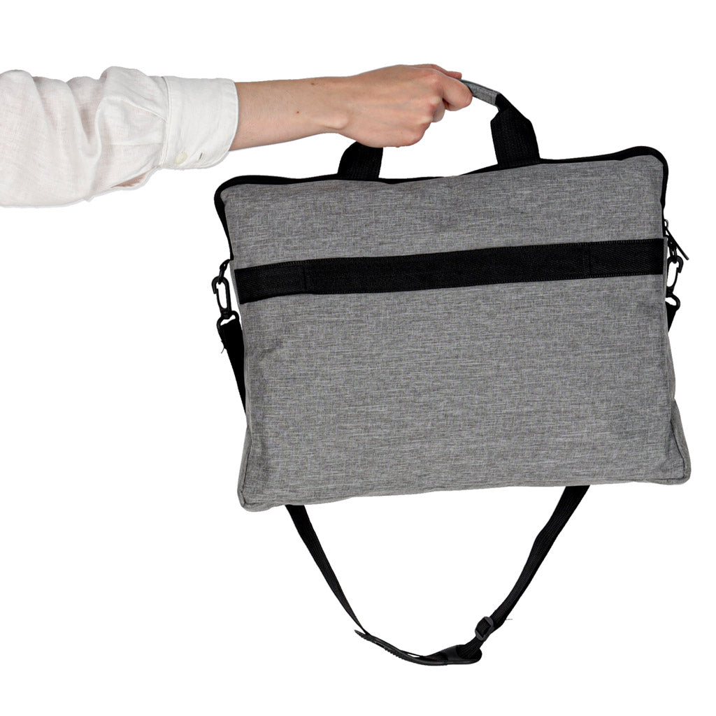 Laptoptaske 15,6 tommer etui med rem dokumentmappe dame herre grå