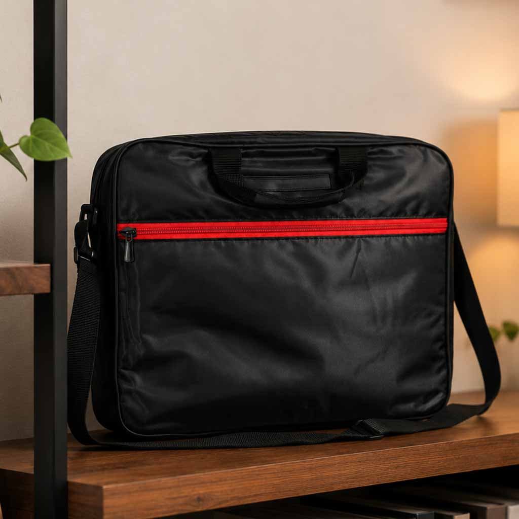 Laptoptaske 15,6 tommer etui etui med rem dokumentmappe dame herre sort