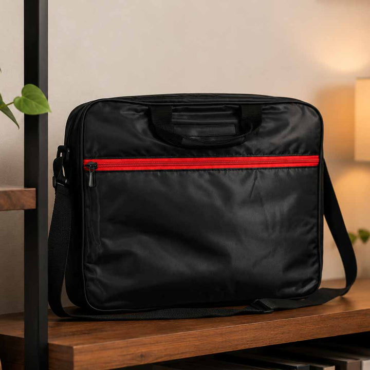 Laptoptaske 15,6 tommer etui etui med rem dokumentmappe dame herre sort