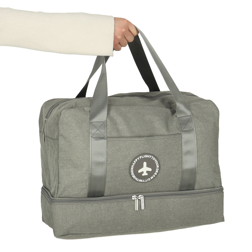Rejsetaske håndbagage 39 x 18 x 30 cm grå