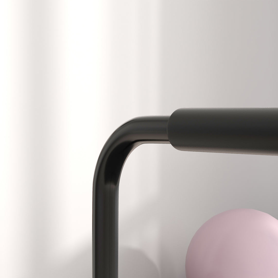 Dyppestation, højdejusterbar 80-105 cm, let, skridsikker, op til 120 kg, stål, sort