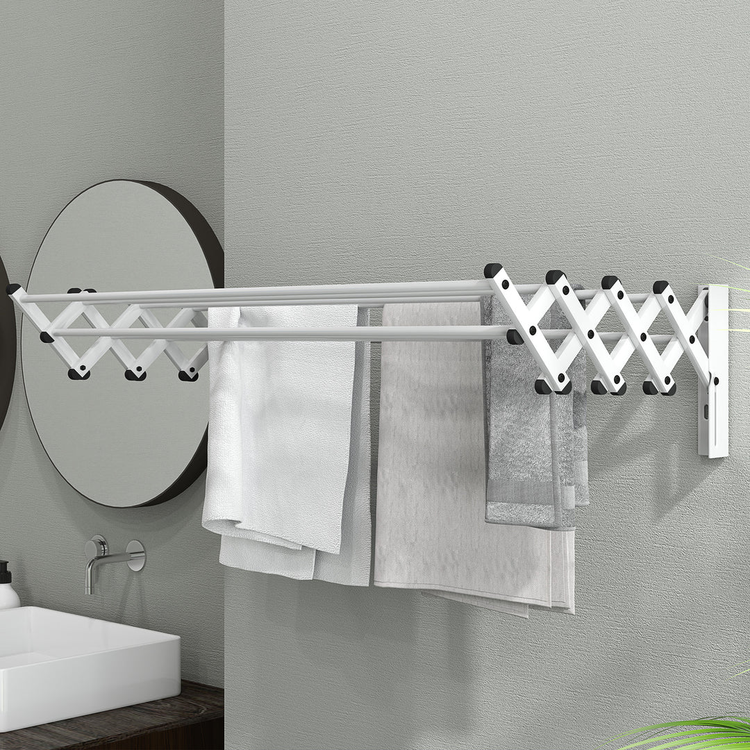 Håndklædetørrer, aluminium, justerbar, til indendørs og udendørs brug, sølv