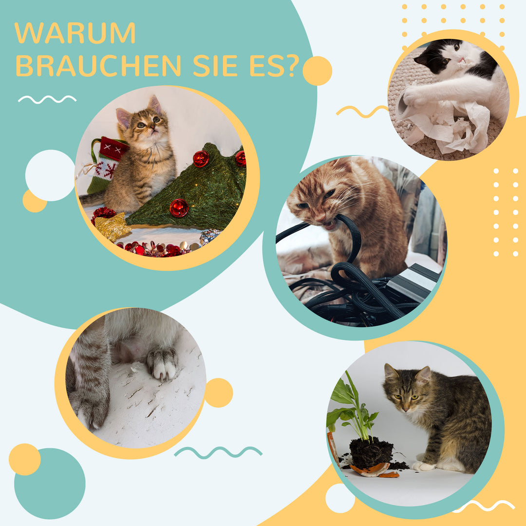 Kradsebræt med legetøj, kradsemåtte, kattelegetøj, 40 cm x 40 cm x 4,5 cm, naturlig