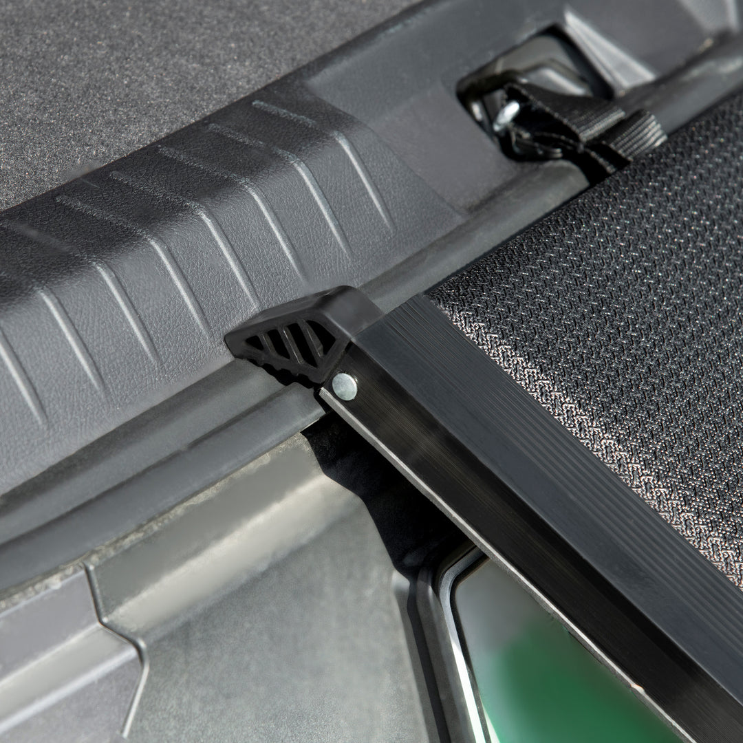 Kæledyrsrampe, sammenklappelig, skridsikker, hunde op til 40 kg, 158 cm x 43,5 cm x 2,5 cm, sort