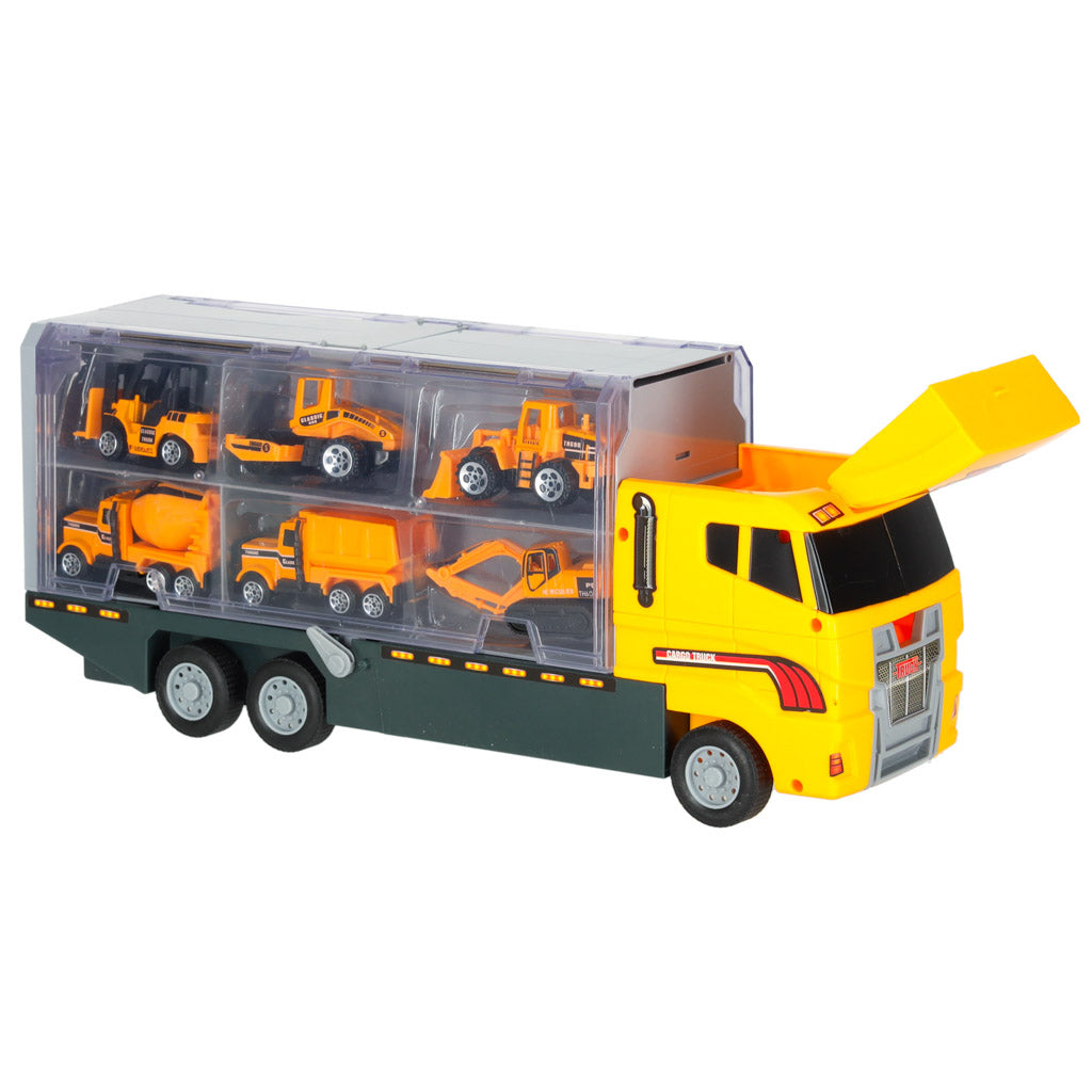 Transporter lastbil TIR-kaster + metalbiler entreprenørmaskiner