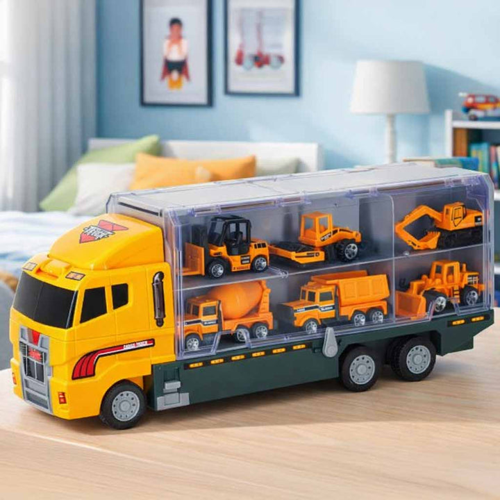 Transporter lastbil TIR-kaster + metalbiler entreprenørmaskiner