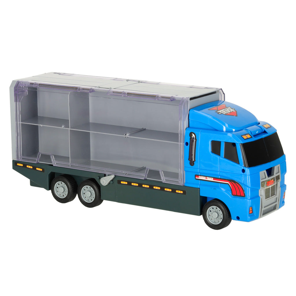 Transporter lastbil TIR-kaster + metalbiler politi