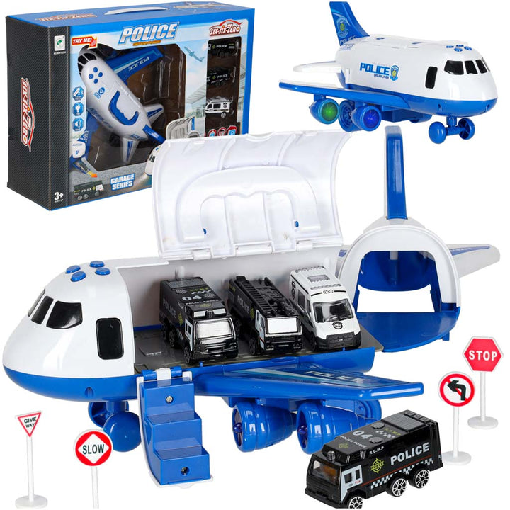 Transportfly + 3 politibiler