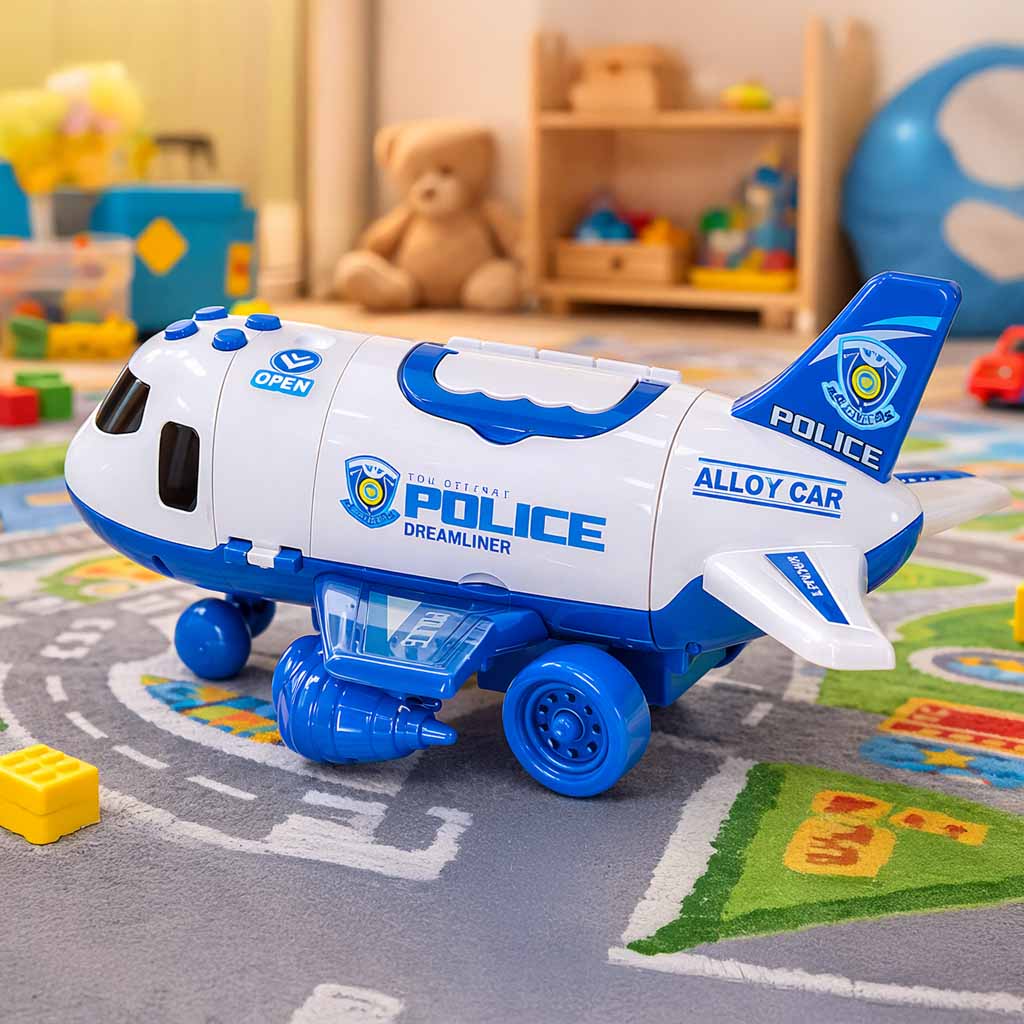 Transportfly + 3 politibiler