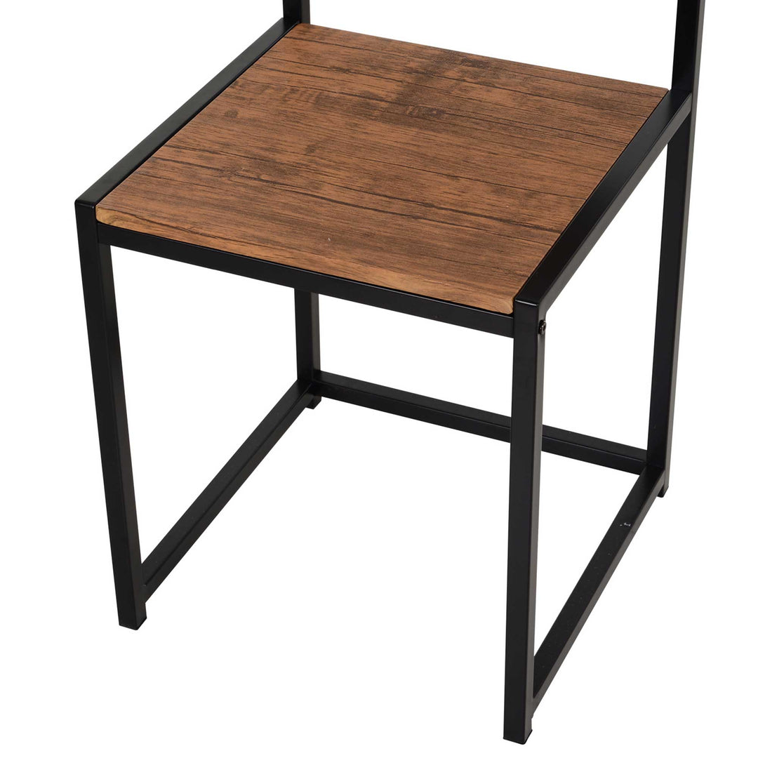 3-delt barbordssæt, højbordssæt, 3-delt, 2 stole, 1 bord, 90 cm x 47 cm x 76 cm, brun + sort