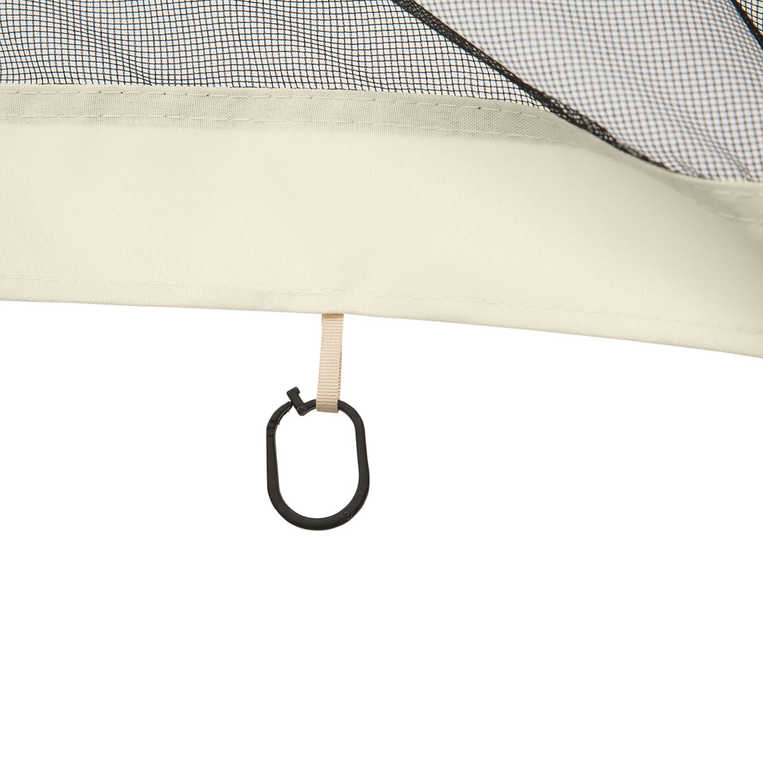 Reservenetgardin til 3 x 4 m havepavilloner, insektnet, med lynlåse, polyester, sort