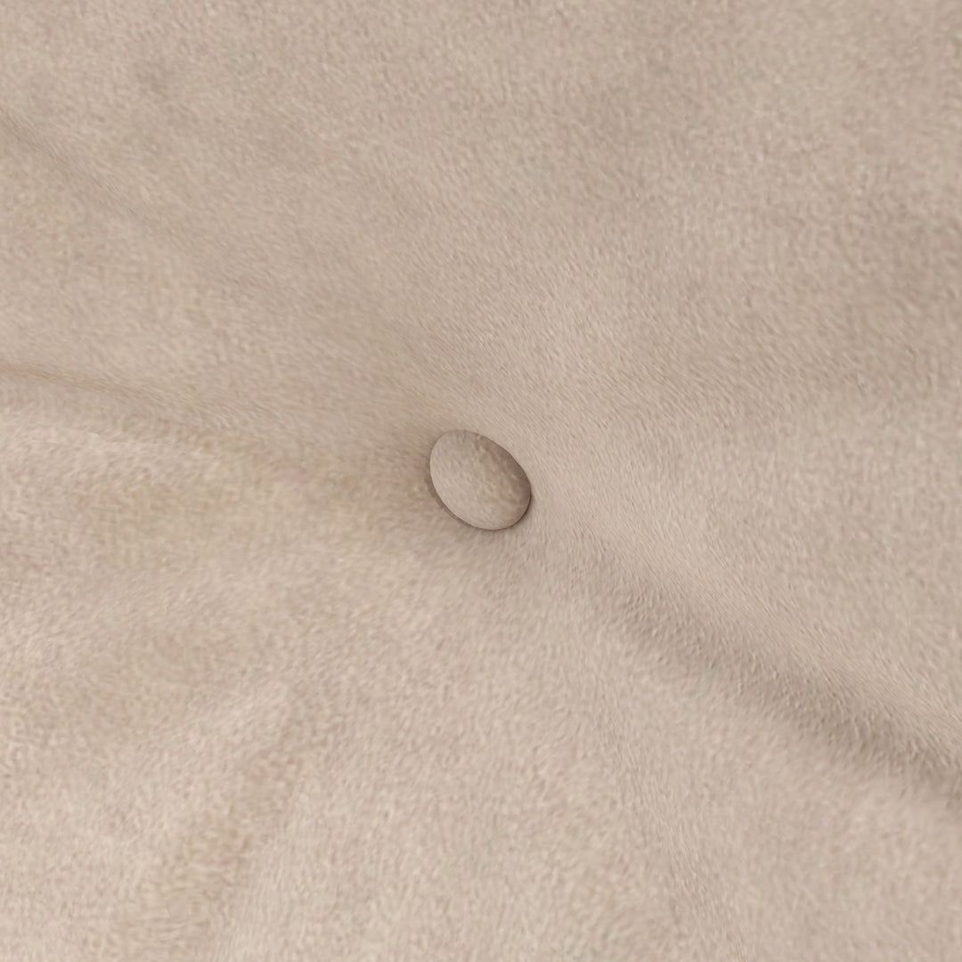 2-Personers sovesofa, fløjlsofa, sovefunktion, inklusive 2 puder, fløjlslook, naturlig + beige + sort