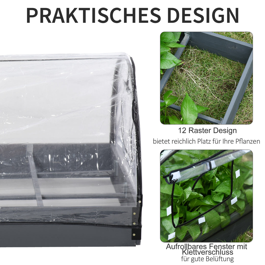 C drivhus tomathus kold ramme plast stål transparent 120 x 79 x 53 cm