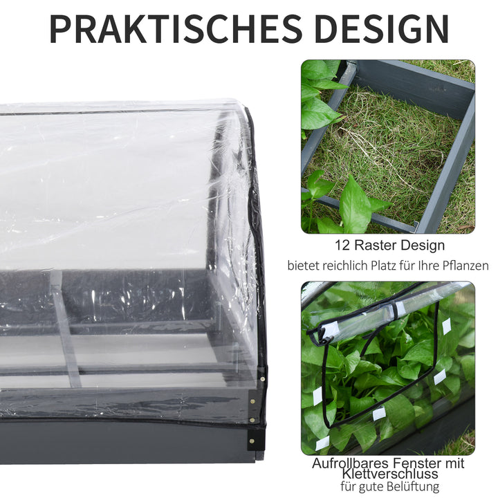 C drivhus tomathus kold ramme plast stål transparent 120 x 79 x 53 cm