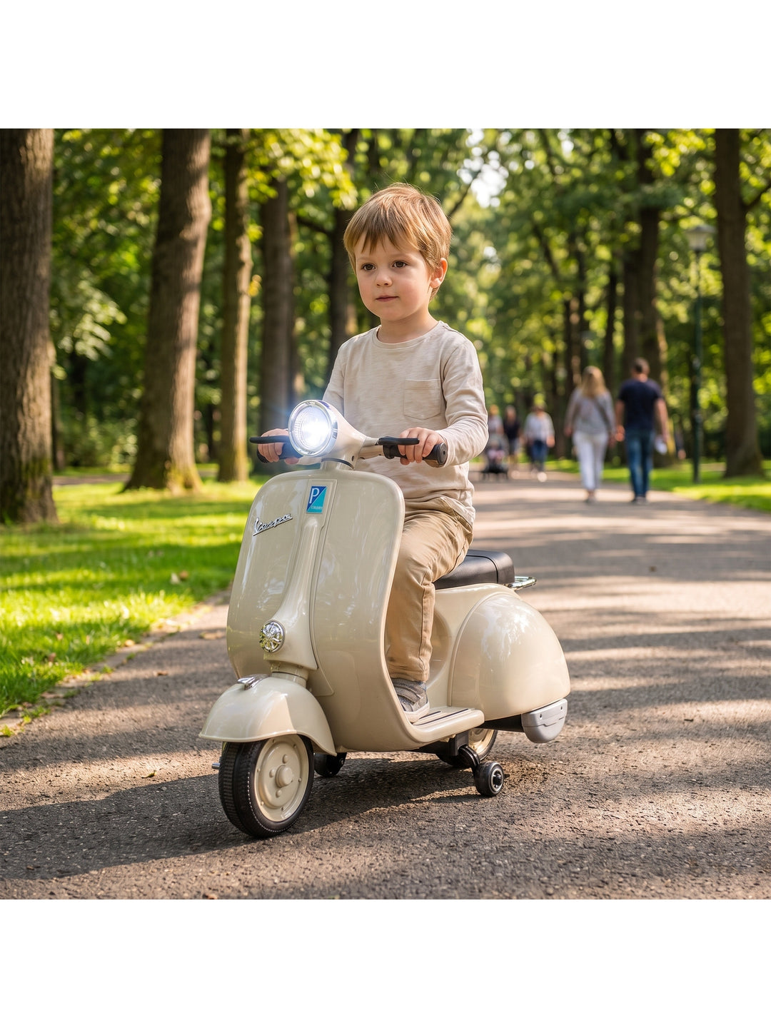 Elmotorcykel til børn VESPA 6V Elmotorcykel Lithiumbatteri Hvid