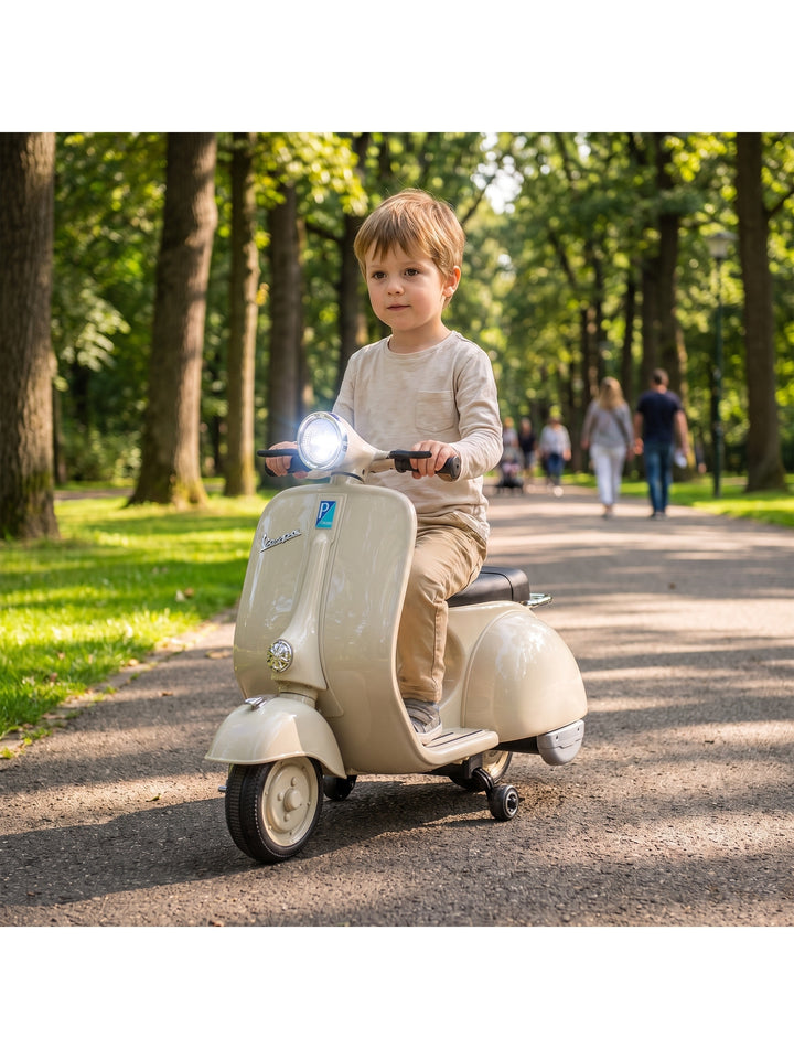 Elmotorcykel til børn VESPA 6V Elmotorcykel Lithiumbatteri Hvid