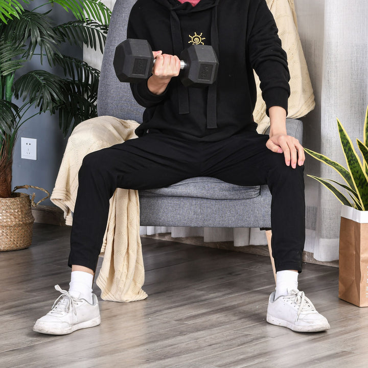 Håndvægte med riflet greb, støbejernshåndvægt, 1 x 12,5 kg, håndvægte til mænd og kvinder, håndvægt til hjemmet, fitnesscenter, styrketræning