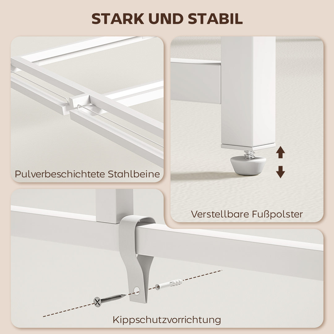 Sammenklappeligt skrivebord/computerbord med skærmbeslag til hjemmekontor, 100 x 48 x 87,5 cm