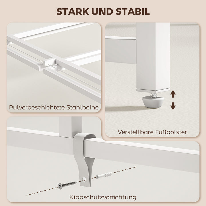Sammenklappeligt skrivebord/computerbord med skærmbeslag til hjemmekontor, 100 x 48 x 87,5 cm