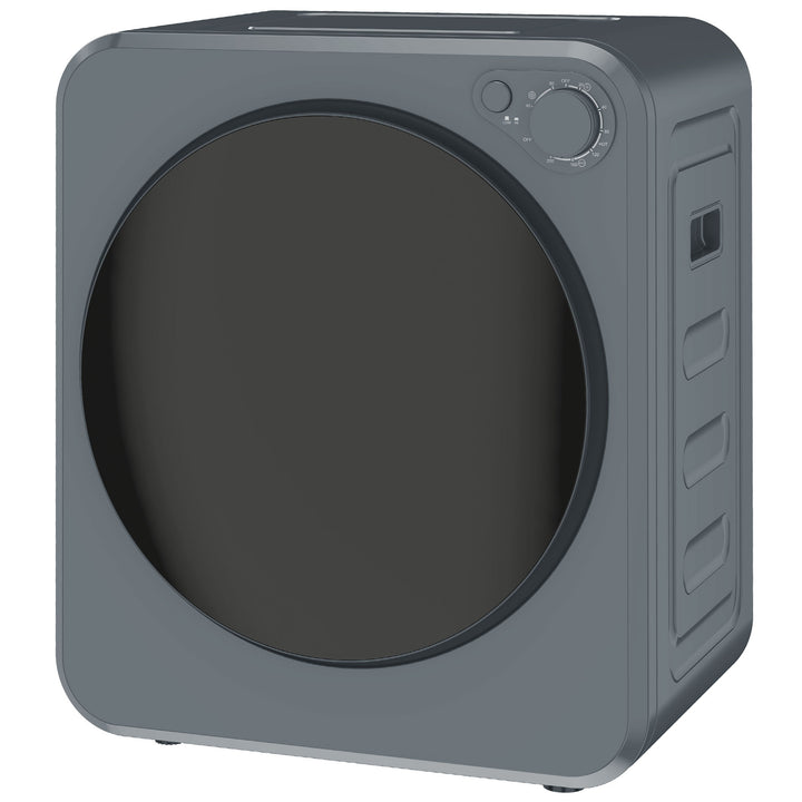 Mini tørretumbler, 4 kg kapacitet, 5 programmer, 800W/400W, fritstående, grå