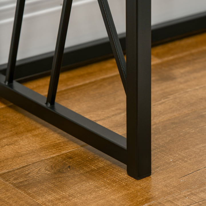 Konsolbord, entrebord, industridesign, robust metalramme, 120 x 35 x 75 cm