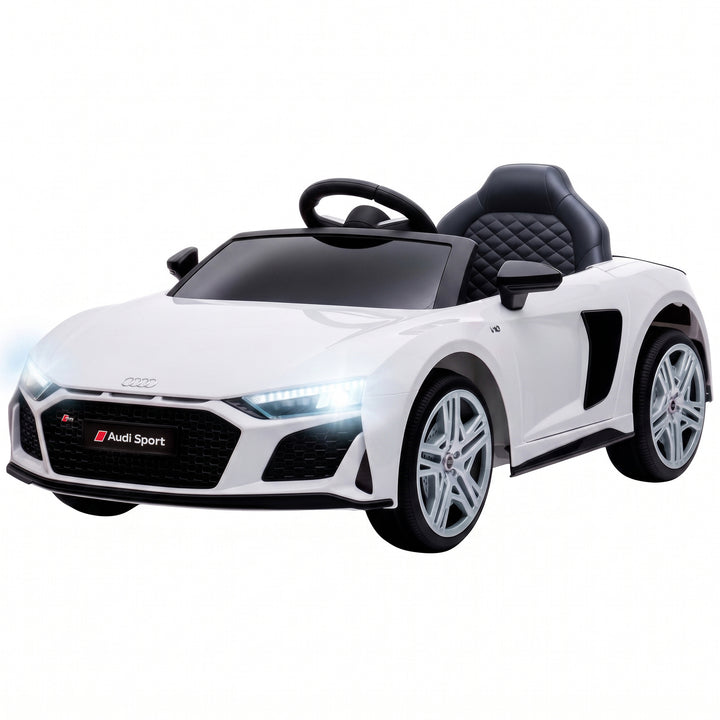 Elbil til børn Audi R8 12V fjernbetjening til børnebil hvid