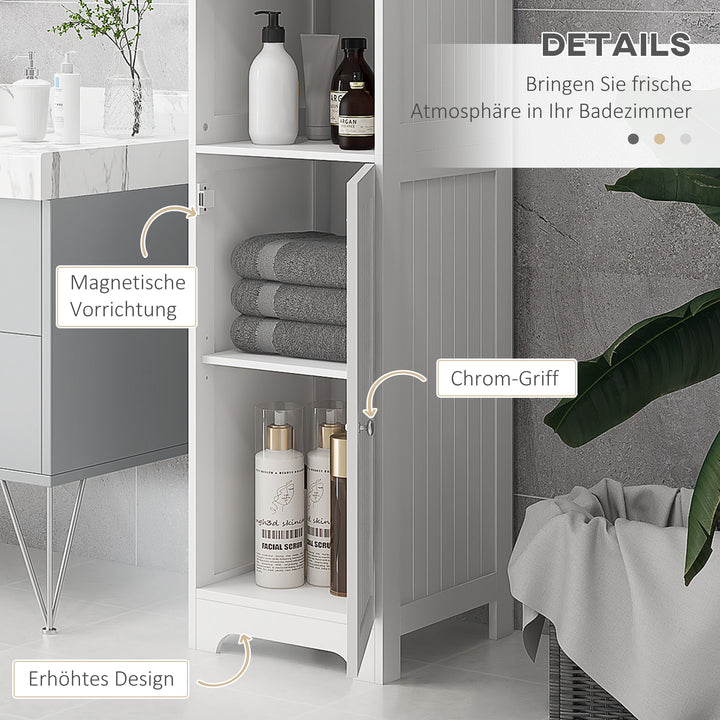 Badeværelsesskab badeværelsesskab toiletskab, 40 cm x 38 cm x 160 cm, hvid