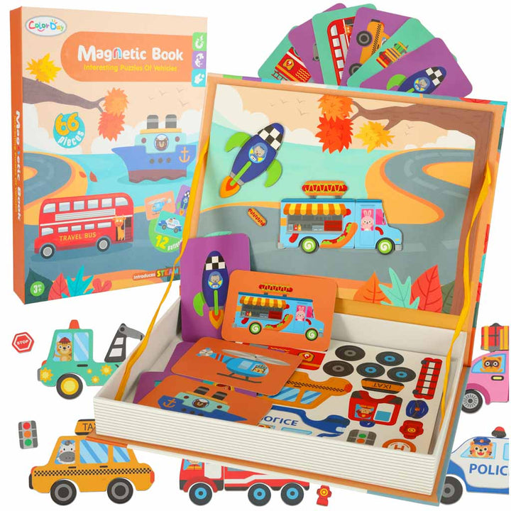 Magnetisk transportmiddelpuslespil
