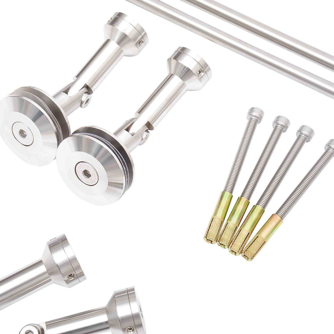 Baldakin dørbaldakin, hærdet glas, 304 rustfrit stål klar glas 150 x 90 cm