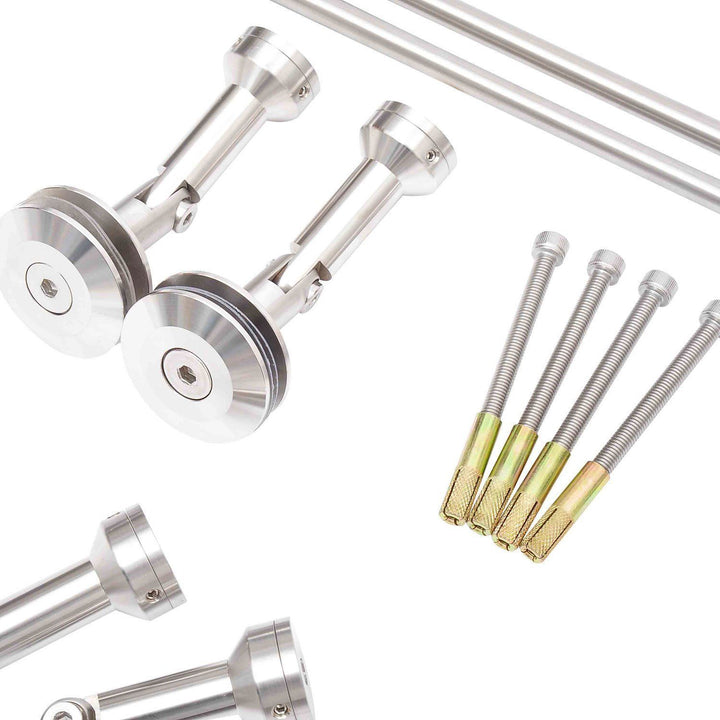 Baldakin dørbaldakin, hærdet glas, 304 rustfrit stål klar glas 150 x 90 cm