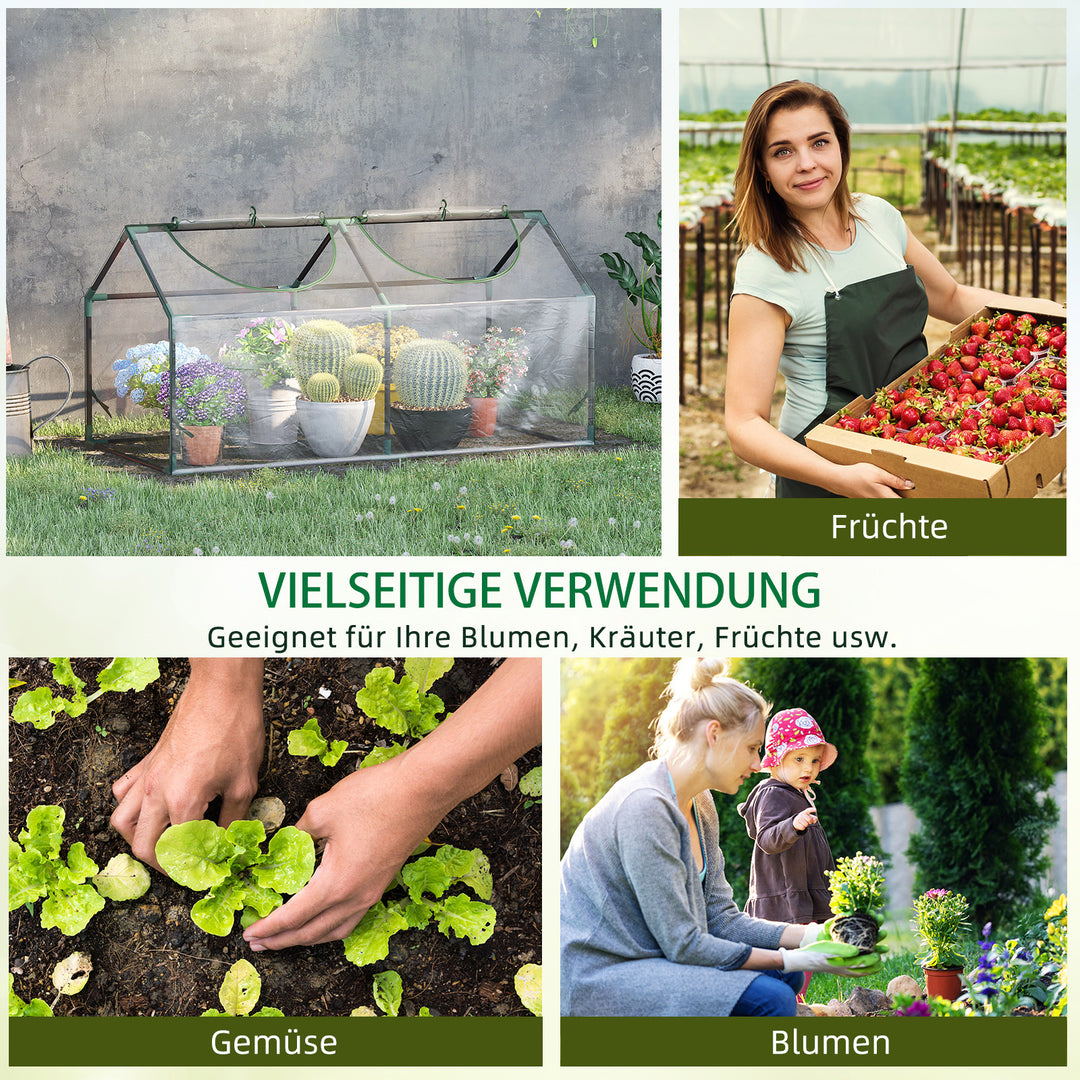 Drivhus med vindue, pe-netfilm, stålfilmdrivhus, drivhus til altan, have, tomathus 120x60x60cm, tomatdrivhus til grøntsager, blomster, planter, gennemsigtig