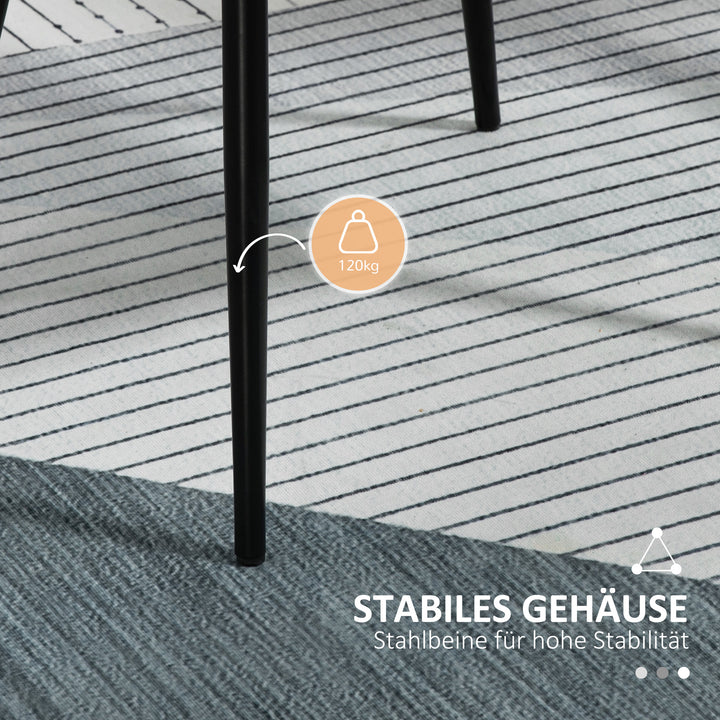 Sæt med 2 spisebordsstole, polstret stol med åndbart hørbetræk, stuestol, lænestol, køkkenstol med ryglæn og armlæn, hør, lysegrå, 59,5 x 56,5 x 81 cm