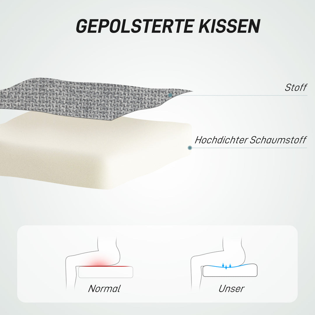 Kontorstol, polstret, højdejusterbar, drejelig, rullbar, grå